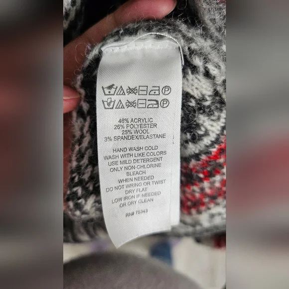 Aspen Sweater Large Women’s Cardigan Nordic Wool Blend Pockets - Picture 7 of 7